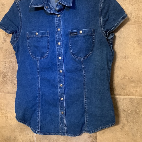 Harley Davidson Denim Top size Medium - Picture 3 of 7